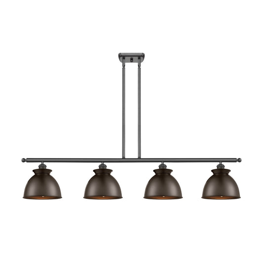 Innovations Adirondack 48in 4-Light Island Light | Industrial Farmhouse Oil Rubbed Bronze Steel and Oil Rubbed Bronze Metal | Model 516-4I-OB-M14-OB-LED