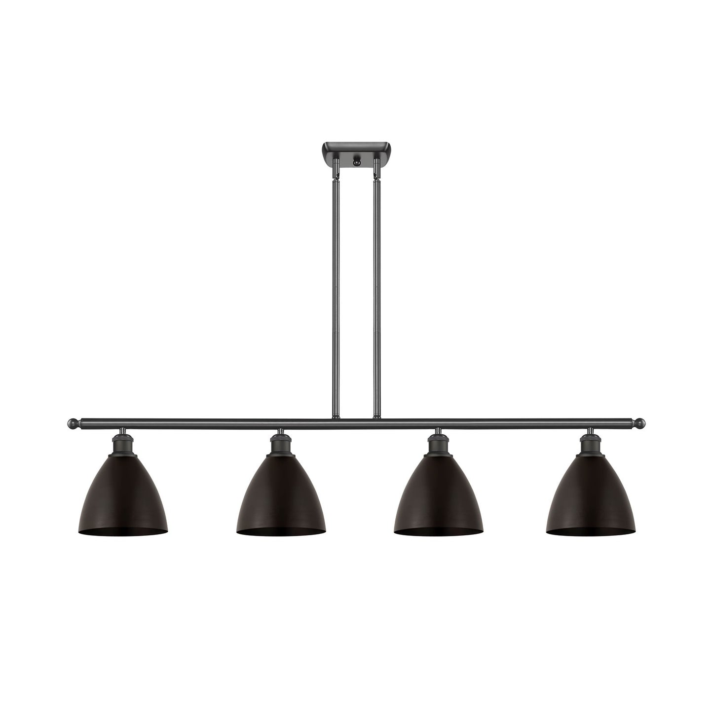 Innovations Bristol 48in 4-Light Island Light | Industrial Farmhouse Oil Rubbed Bronze Steel and Cast Brass with Oil | Model 516-4I-OB-MBD-75-OB-LED