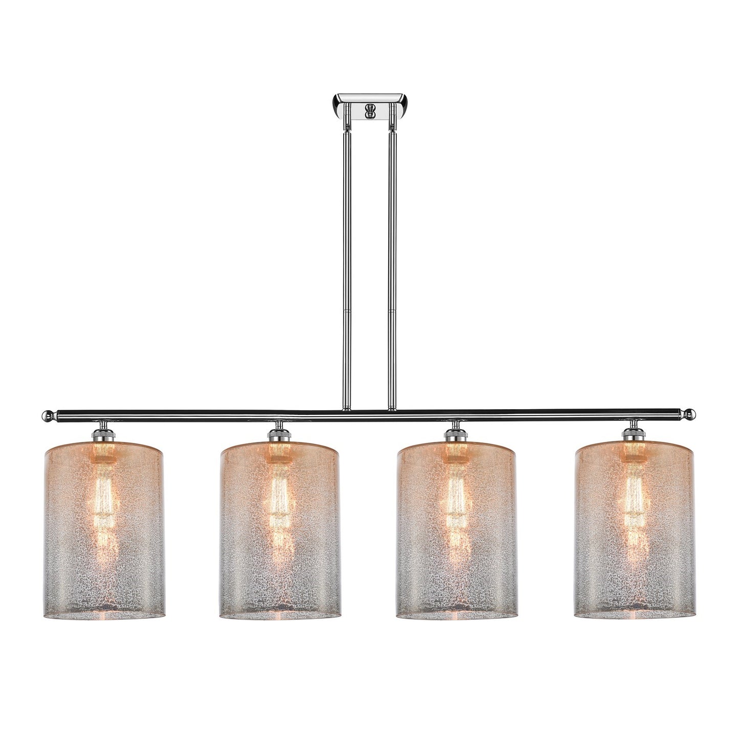 Innovations Cobbleskill 48in 4-Light Island Light | Art Nouveau Industrial Polished Chrome and Mercury Glass | Kitchen Island & | Model 516-4I-PC-G116-L