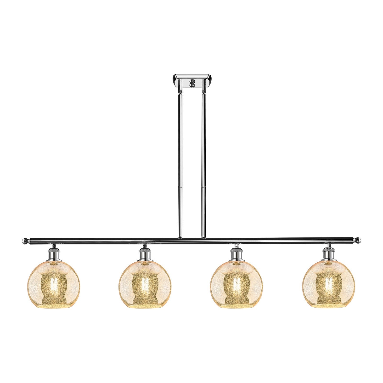 Innovations Athens 48in 4-Light Island Light | Industrial Polished Chrome & Mercury Glass | Kitchen Island | Model 516-4I-PC-G128-8
