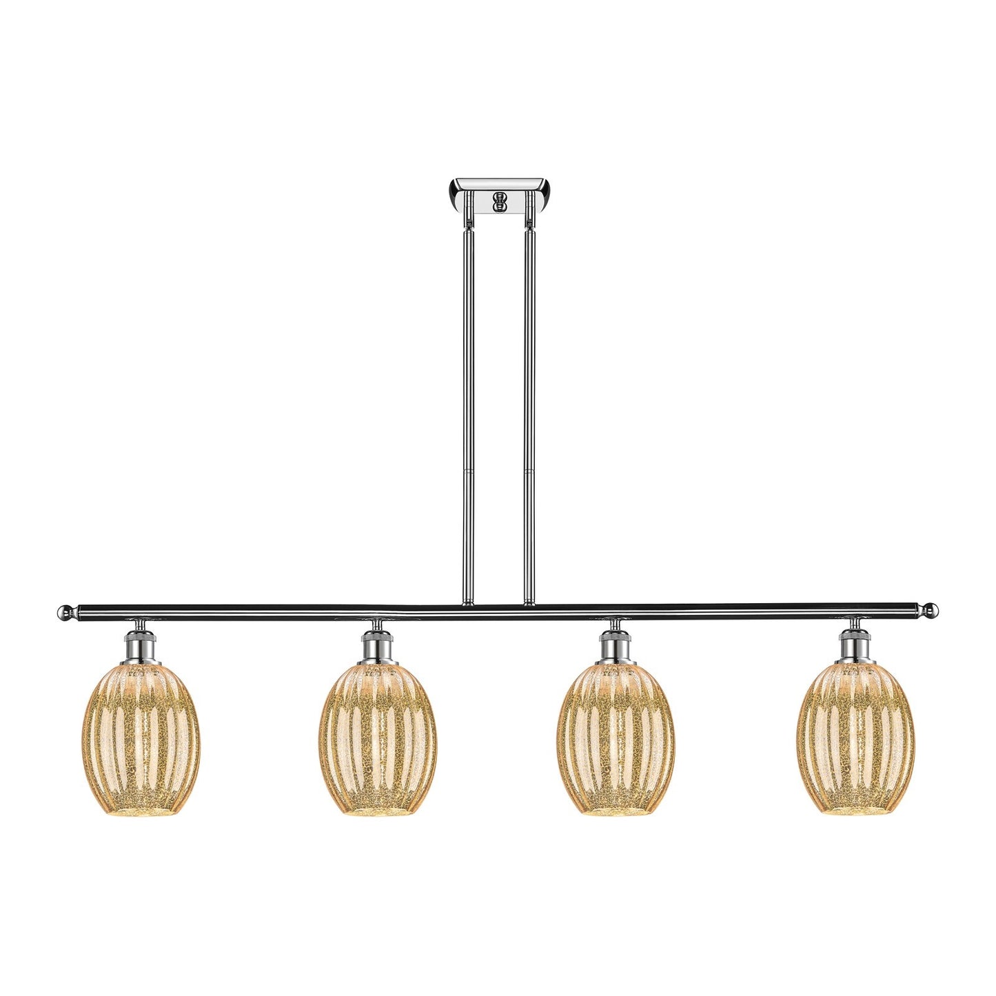 Innovations Preston Bulb 4Lt 48" Island, Polished Chrome