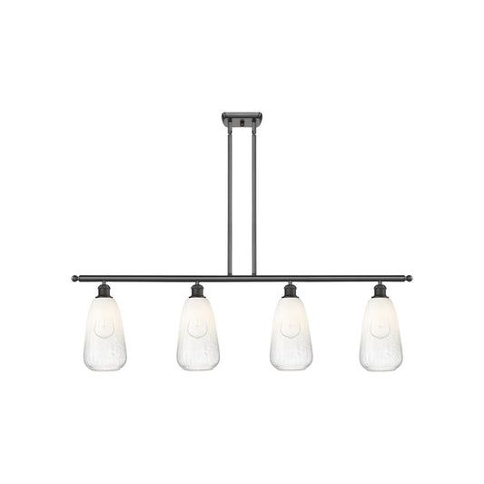 Innovations Brookhaven Almond 48in 4-Light Island Light | Industrial Polished Chrome Steel and Opal Glass | Kitchen Island | 48 | Model 516-4I-PC-G480-6OP