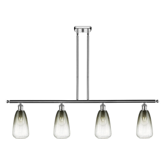 Innovations Brookhaven Almond 48in 4-Light Island Light | Industrial Polished Chrome and Slate Glass | Kitchen Island | 48 x | Model 516-4I-PC-G480-6SL