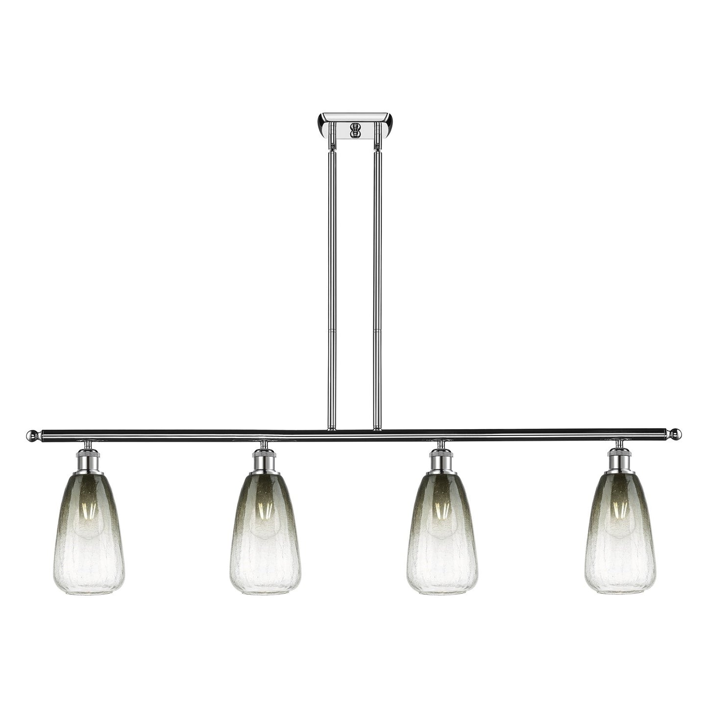 Innovations Brookhaven Almond 48in 4-Light Island Light | Industrial Polished Chrome and Slate Glass | Kitchen Island | 48 x | Model 516-4I-PC-G480-6SL