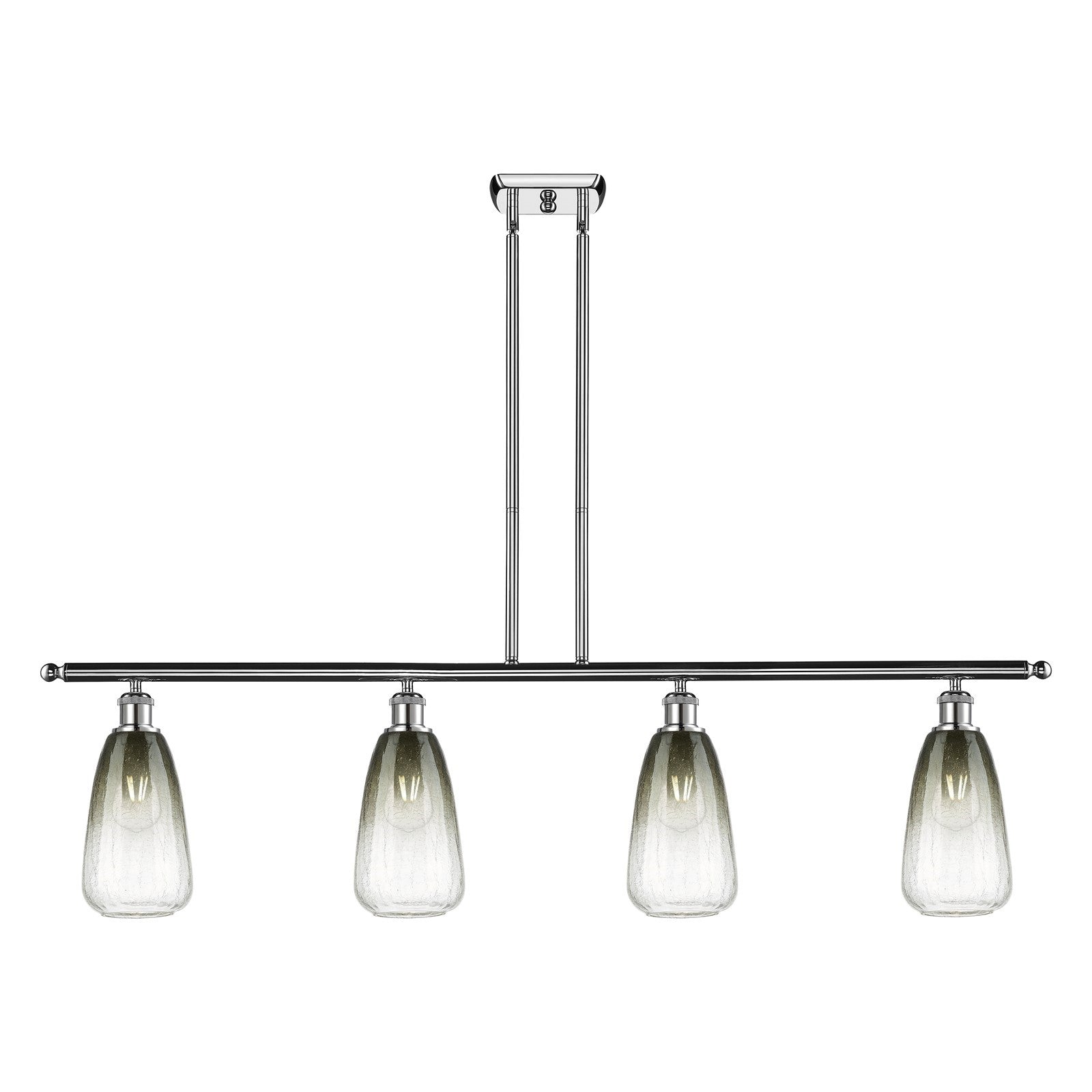 Innovations Brookhaven Almond 48in 4-Light Island Light | Industrial Polished Chrome and Slate Glass | Kitchen Island | 48 x | Model 516-4I-PC-G480-6SL