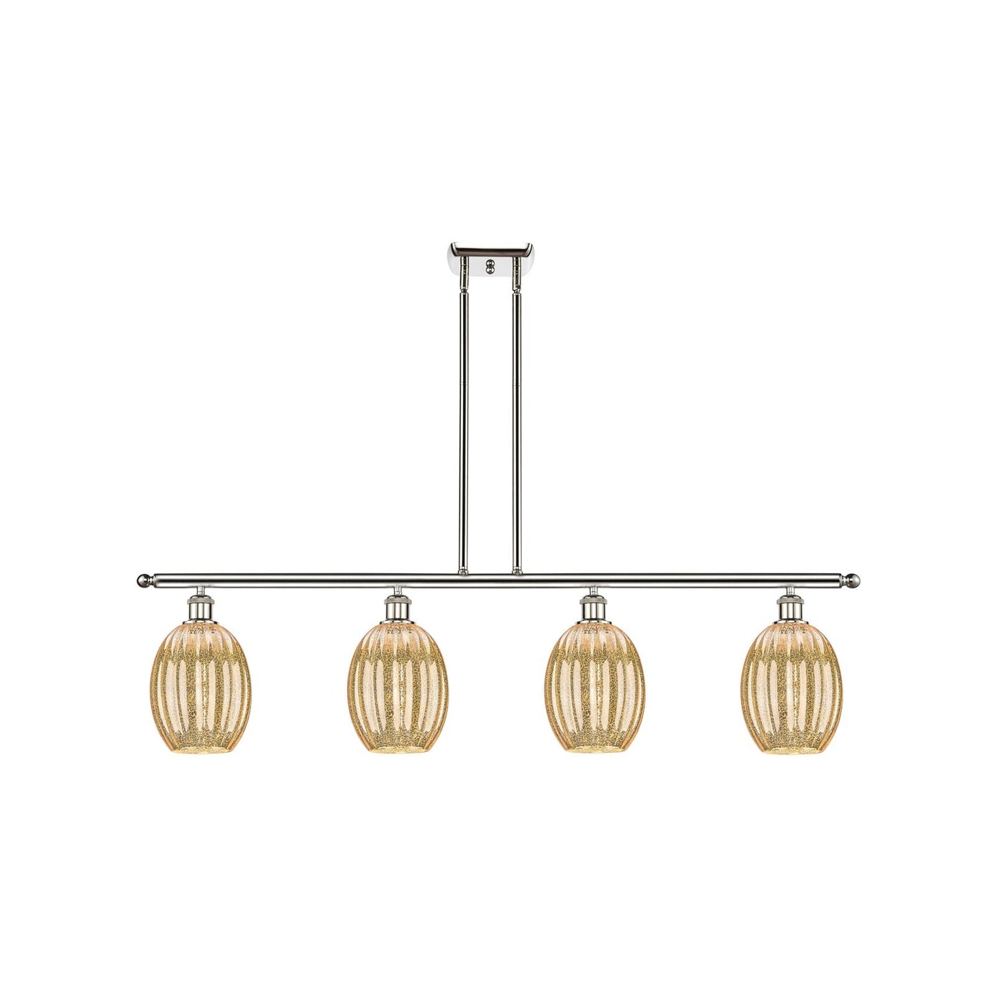 Innovations Preston Bulb 4Lt 48" Island, Polished Nickel