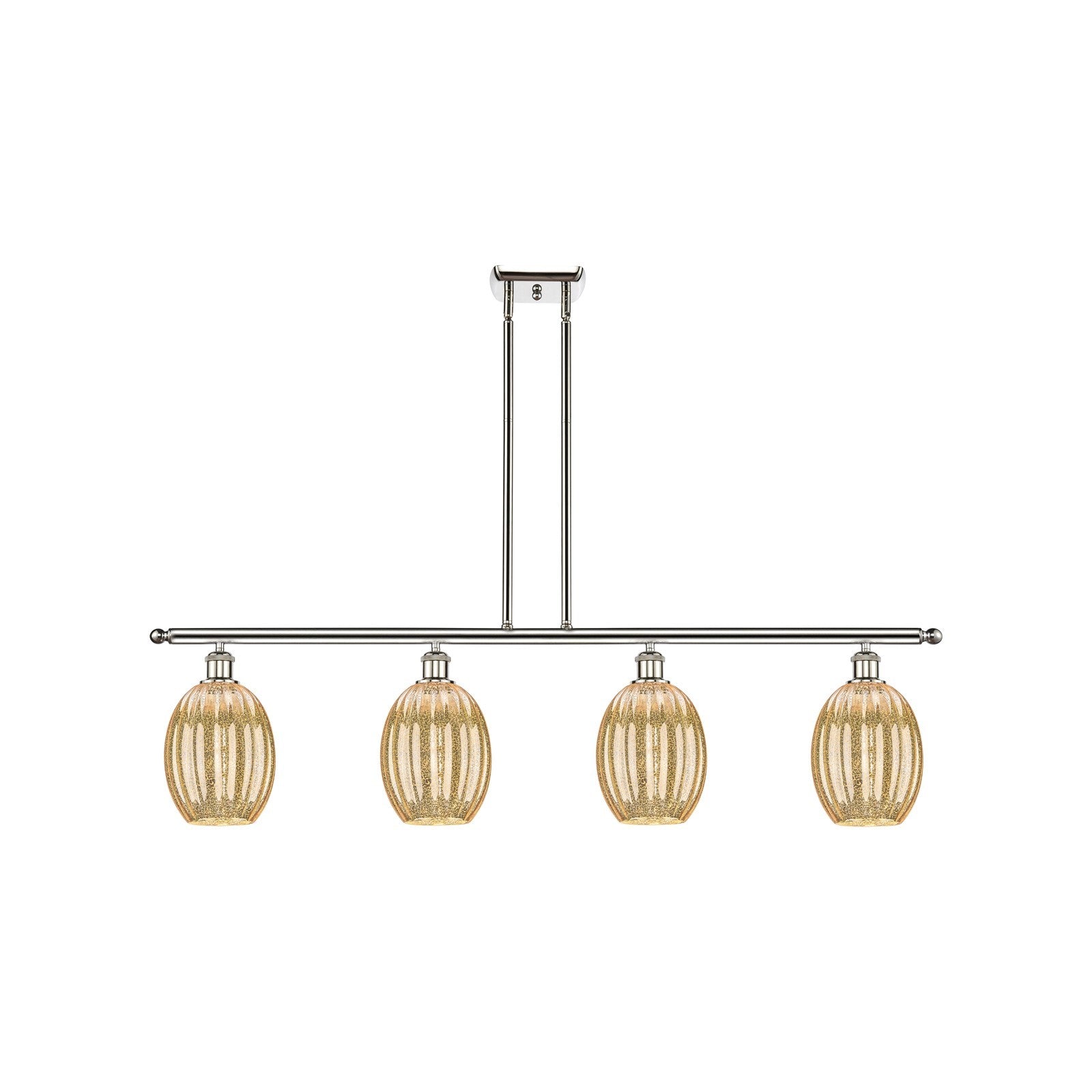 Innovations Preston Bulb 4Lt 48" Island, Polished Nickel