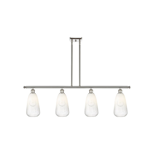 Innovations Brookhaven Almond 48in 4-Light Island Light | Industrial Polished Nickel and Opal Glass | Kitchen Island | 48 x | Model 516-4I-PN-G480-6OP