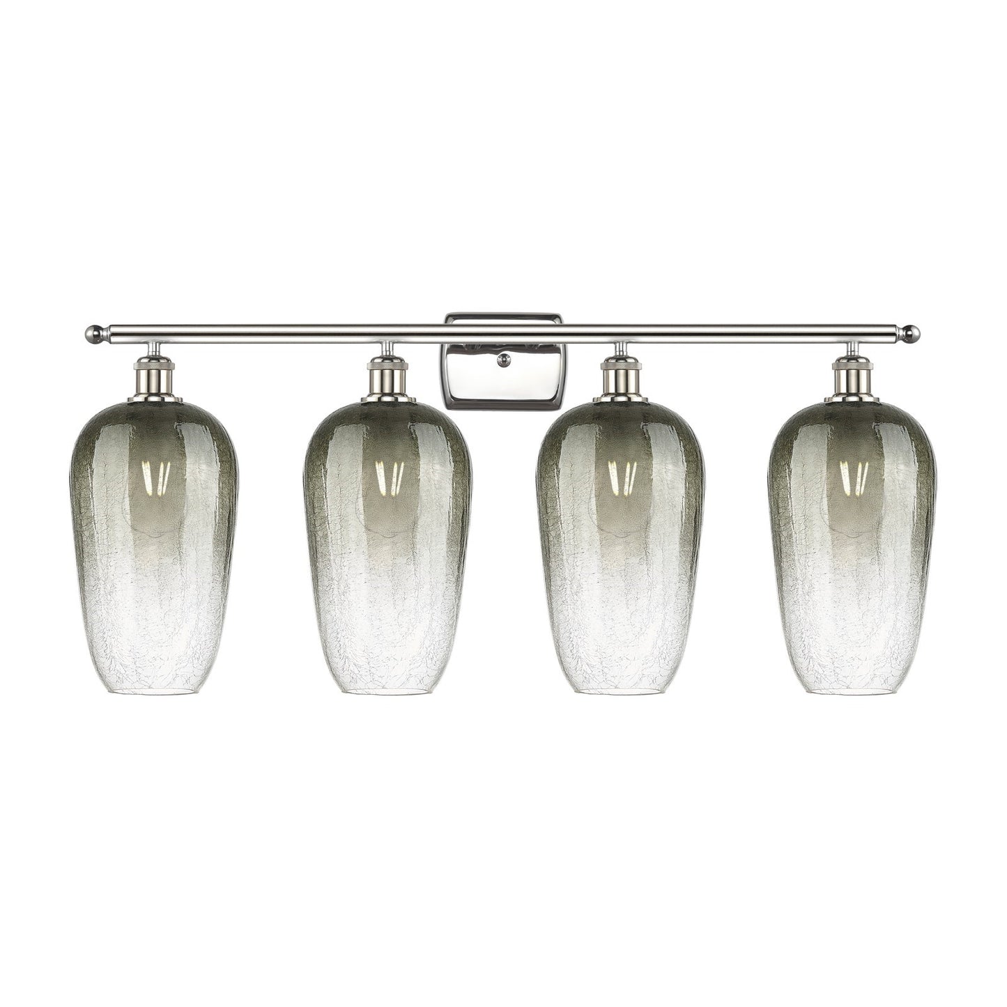 Innovations Brookhaven Flute 37in 4-Light Bath Vanity | Industrial Modern Polished Nickel and Slate Glass | Bathroom Vanity | Model 516-4W-PN-G484-7SL