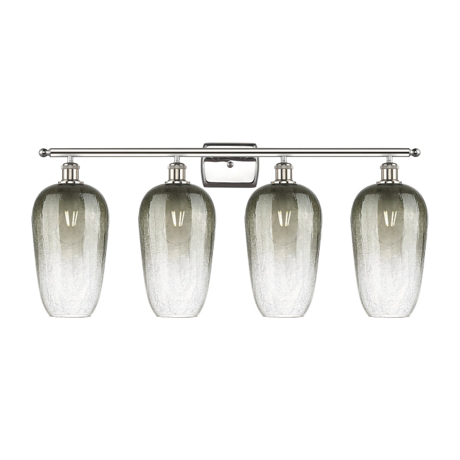 Innovations Brookhaven Flute 37in 4-Light Bath Vanity | Industrial Modern Polished Nickel and Slate Glass | Bathroom Vanity | Model 516-4W-PN-G484-7SL