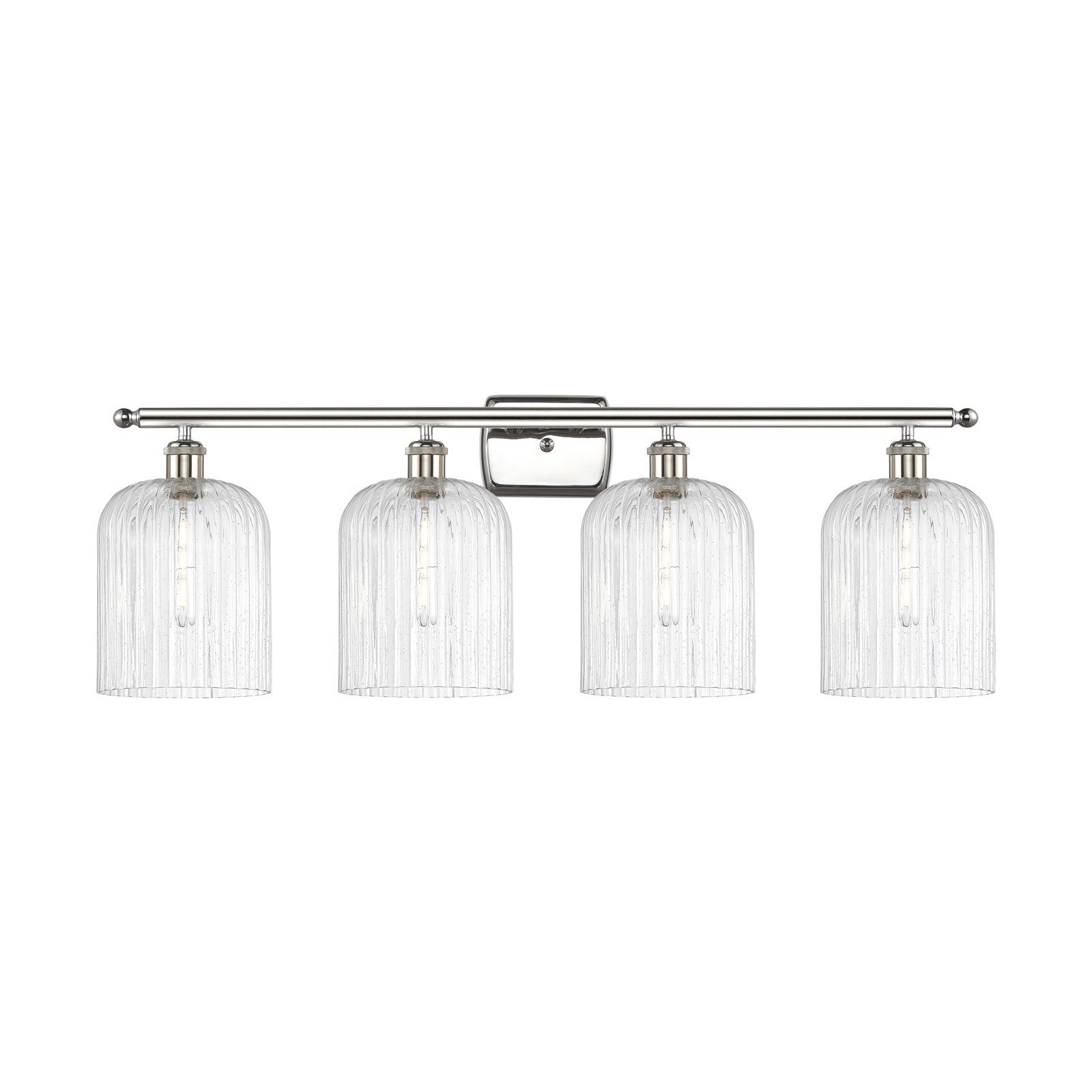 Innovations Bridal Veil 35in 4-Light Bath Vanity Light | Art Nouveau Polished Nickel and Seedy Glass | Bathroom Vanity | 35 x | Model 516-4W-PN-G559-8SDY