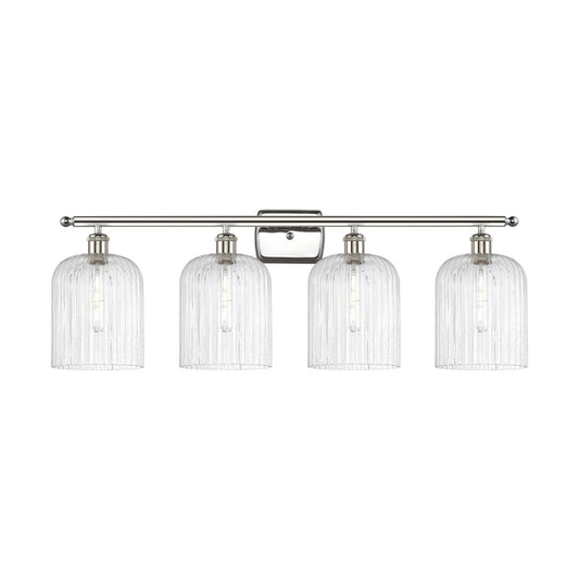 Innovations Bridal Veil 35in 4-Light Bath Vanity Light | Art Nouveau Polished Nickel and Seedy Glass | Bathroom Vanity | 35 x | Model 516-4W-PN-G559-8SDY