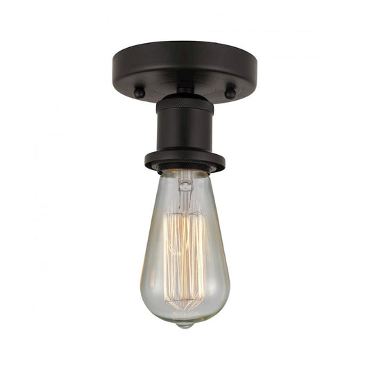 Innovations Edison Bare Bulb 1 Light Semi-Flush, Bronze