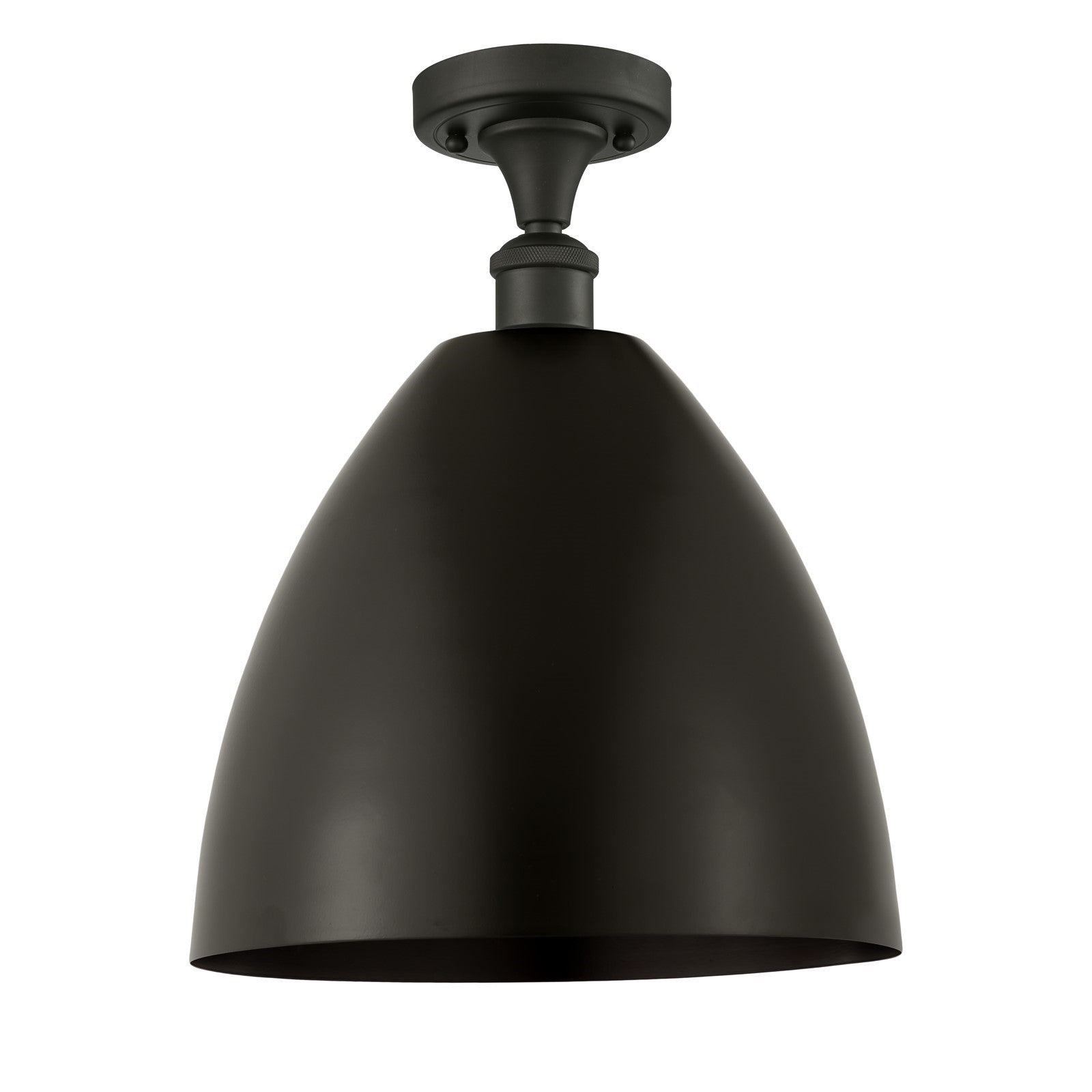 Innovations Bristol 12in 1-Light Semi-Flush Mount | Industrial Oil Rubbed Bronze Steel and Cast Brass with Oil Rubbed Bronze | Model 616-1F-OB-MBD-12-OB