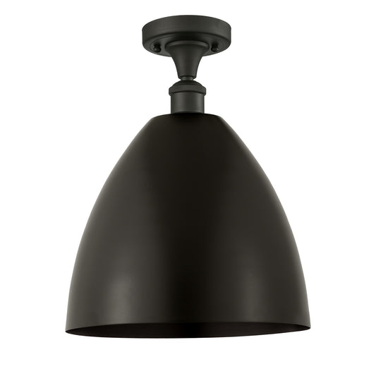 Innovations Bristol 12in 1-Light Semi-Flush Mount | Industrial Oil Rubbed Bronze Steel and Cast Brass with Oil Rubbed Bronze | Model 616-1F-OB-MBD-12-OB