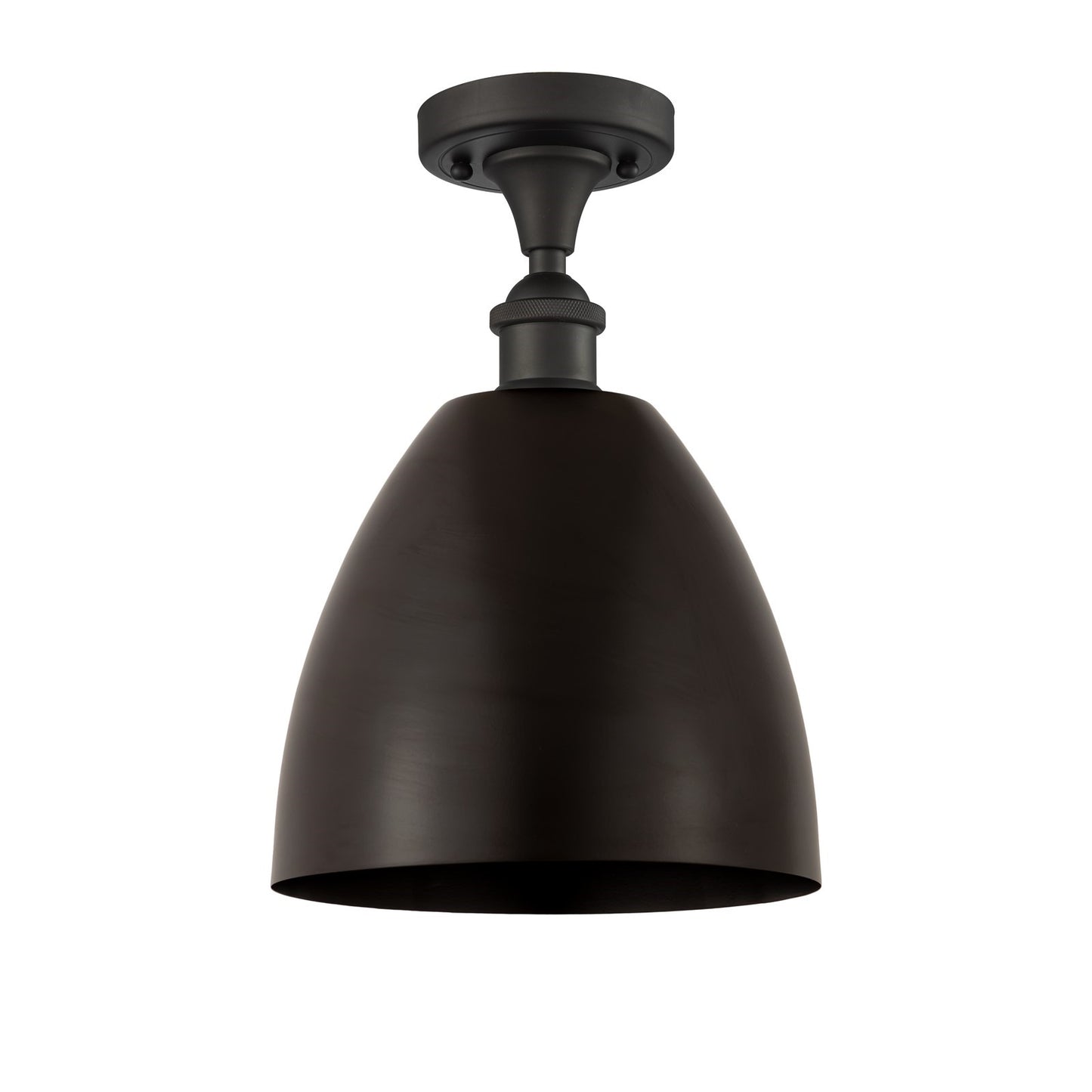 Innovations Bristol 9in 1-Light Semi-Flush Mount | Industrial Oil Rubbed Bronze Steel and Cast Brass Metal Shade | Entryway & | Model 616-1F-OB-MBD-9-OB