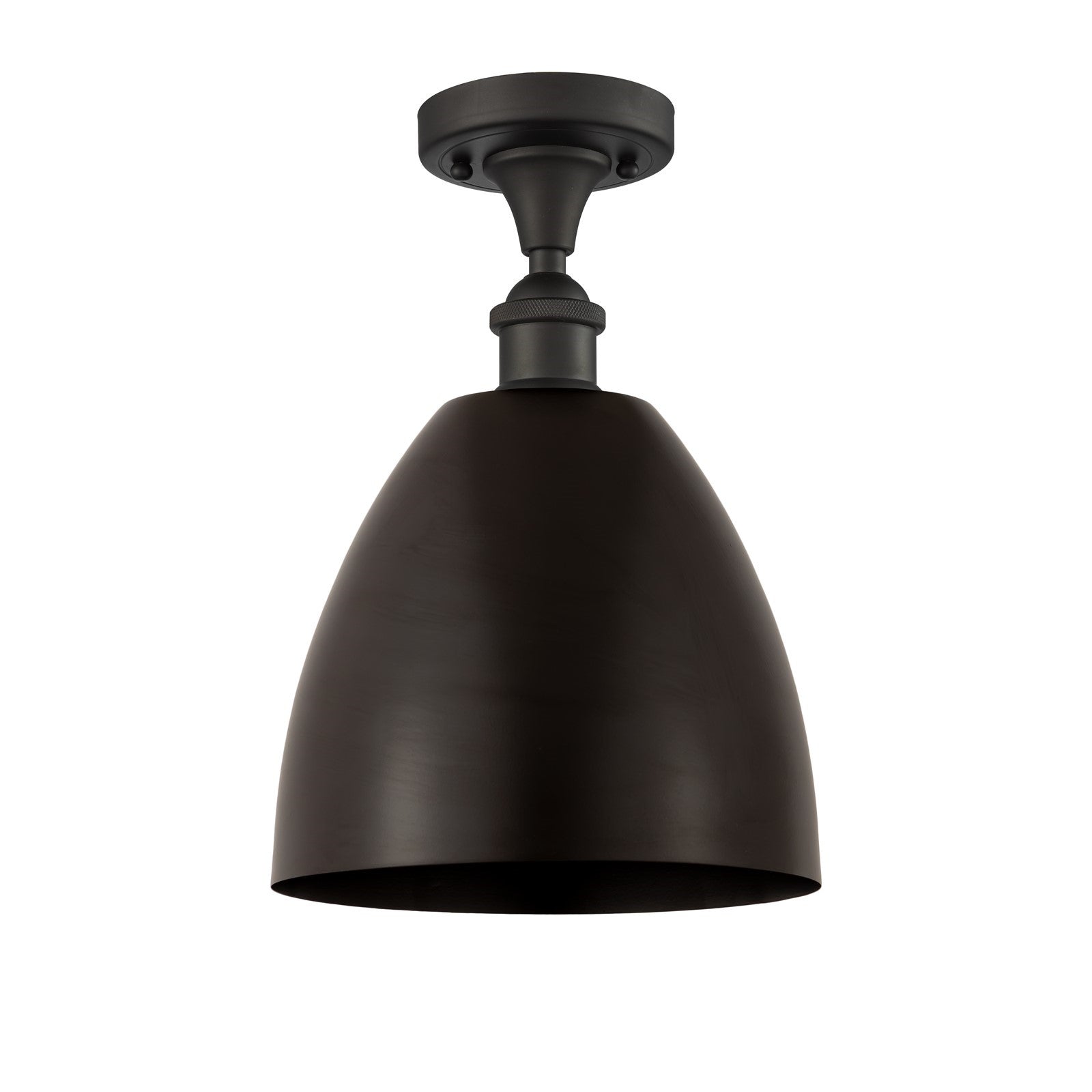 Innovations Bristol 9in 1-Light Semi-Flush Mount | Industrial Oil Rubbed Bronze Steel and Cast Brass Metal Shade | Entryway & | Model 616-1F-OB-MBD-9-OB