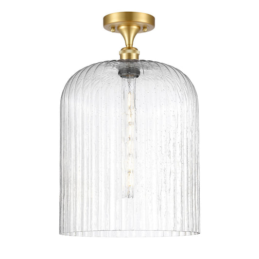 Innovations Bridal Veil 5in 1-Light Semi-Flush Mount | Art Nouveau Satin Gold Steel and Seedy Glass | Entryway & Hallway | 5 | Model 616-1F-SG-G559-12SDY