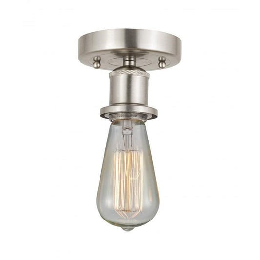 Innovations Edison Bare Bulb 1 Light Semi-Flush, Nickel