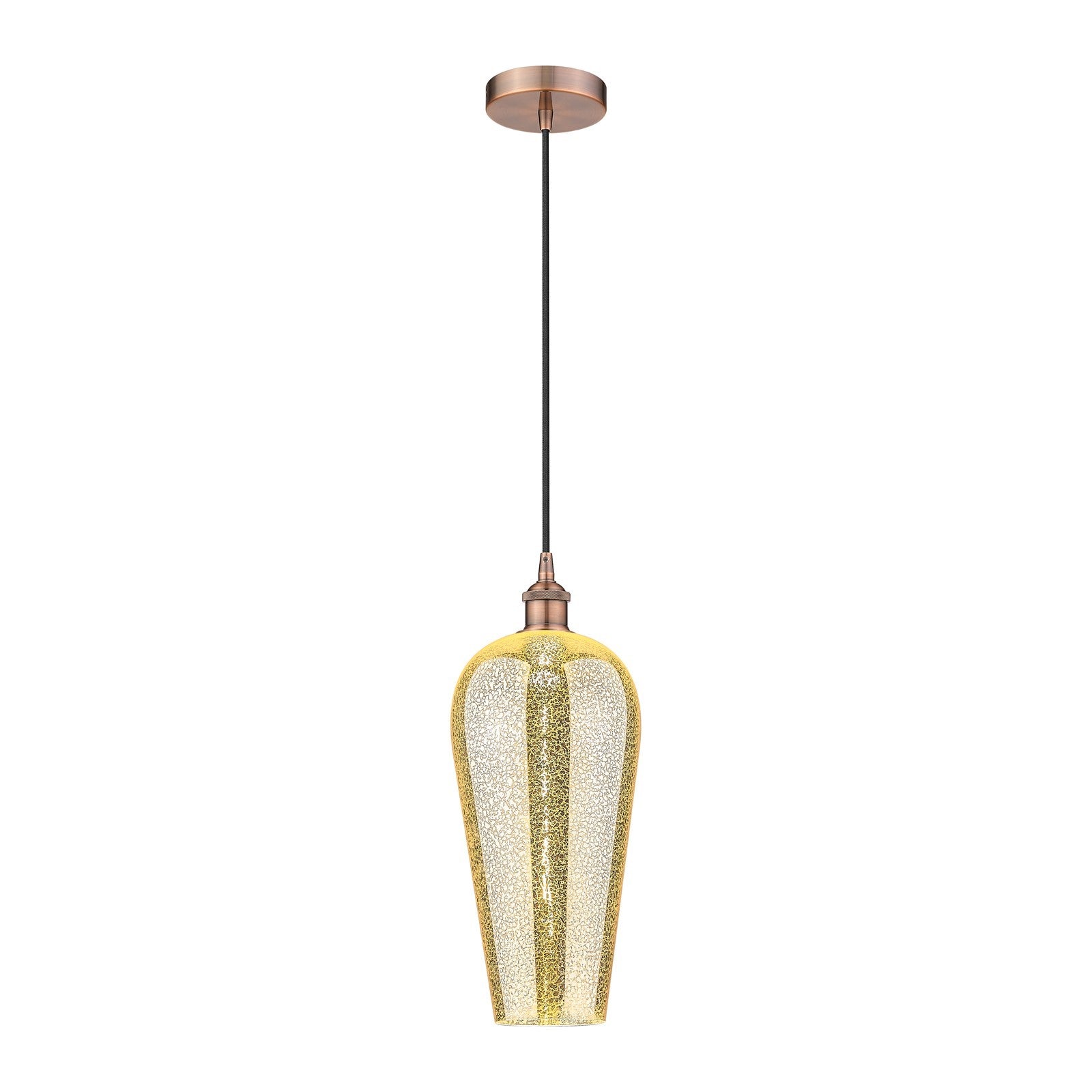 Innovations Chelsea 8in 1-Light Mini Pendant | Industrial Antique Copper and Mercury Glass | Kitchen Island & Dining Room | 8 x | Model 616-1P-AC-G456-8ME