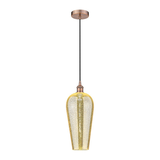 Innovations Chelsea 8in 1-Light Mini Pendant | Industrial Antique Copper and Mercury Glass | Kitchen Island & Dining Room | 8 x | Model 616-1P-AC-G456-8ME