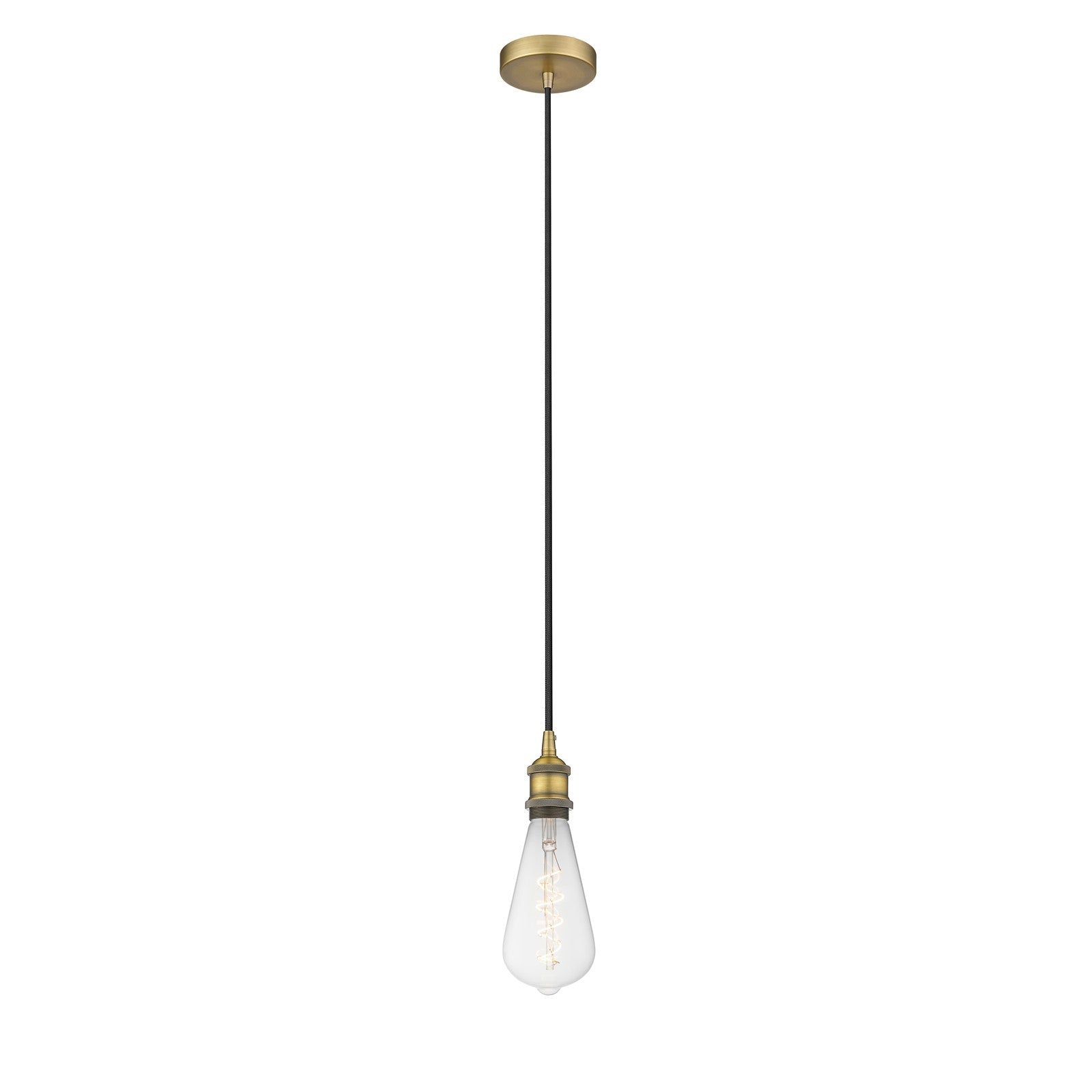 Innovations Edison 4in 1-Light Mini Pendant | Industrial Brushed Brass Steel and Brushed Brass Metal | Kitchen Island | 3.75 x | Model 616-1P-BB-BB95LED