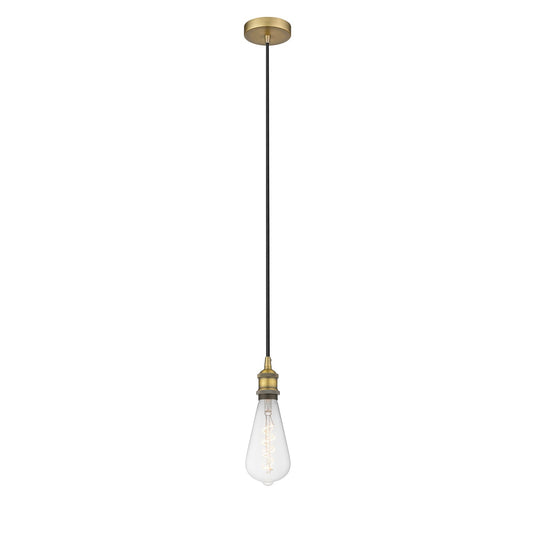 Innovations Edison 4in 1-Light Mini Pendant | Industrial Brushed Brass Steel and Brushed Brass Metal | Kitchen Island | 3.75 x | Model 616-1P-BB-BB95LED