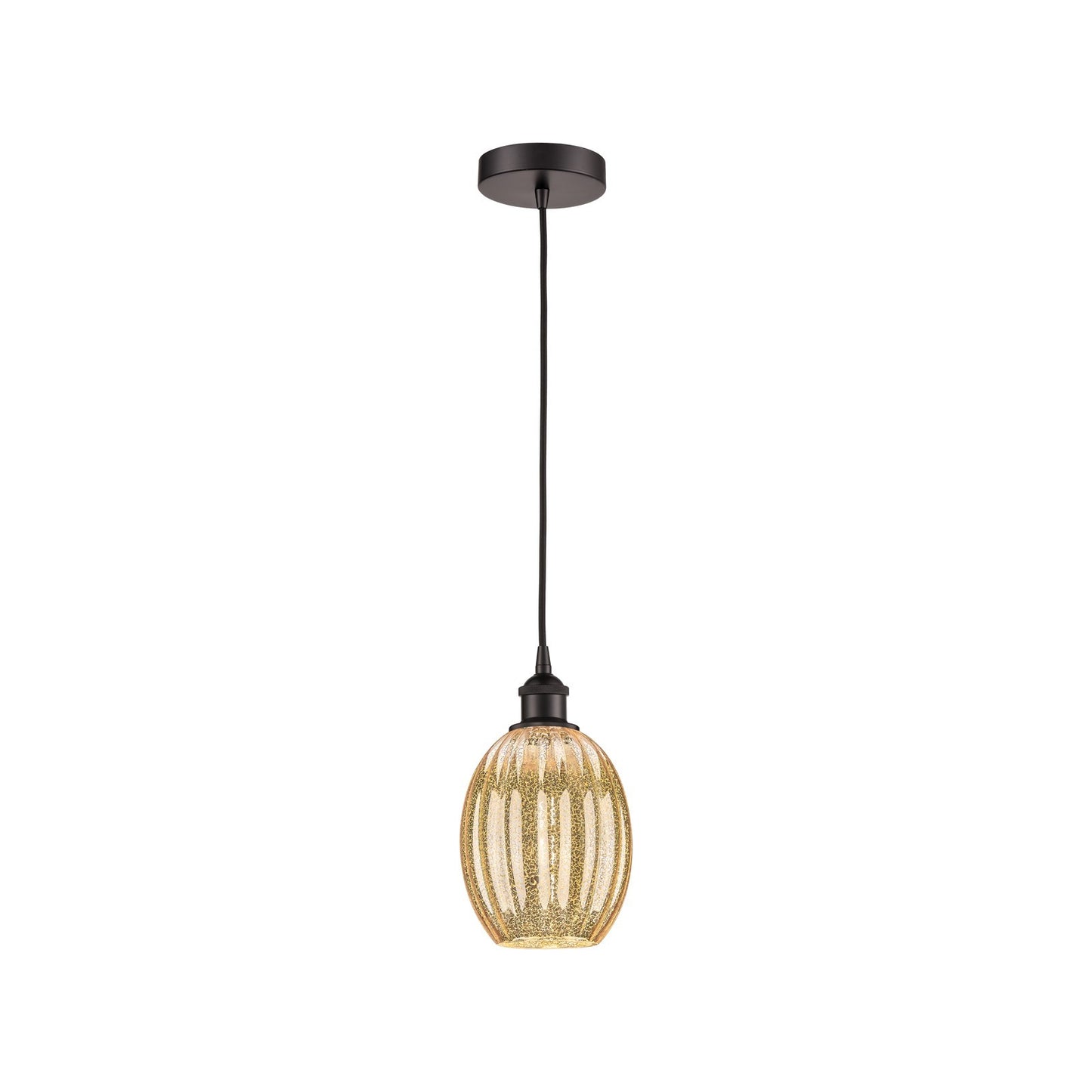 Innovations Preston Bulb 6.25in 1-Light Mini Pendant | Industrial Oil Rubbed Bronze Steel and Mercury Glass | Kitchen Island | Model 616-1P-OB-G459-6ME