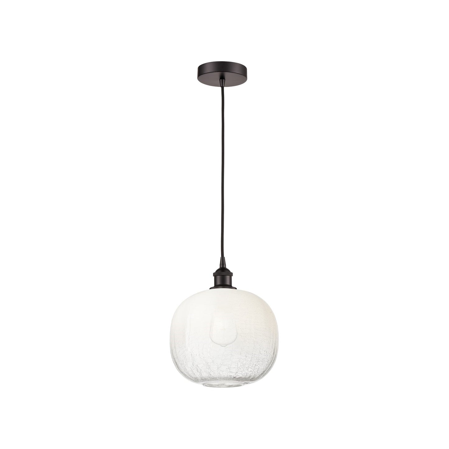 Innovations Brookhaven Sphere 11in 1-Light Mini Pendant | Industrial Oil Rubbed Bronze and Opal Glass | Kitchen Island & | Model 616-1P-OB-G481-10OP