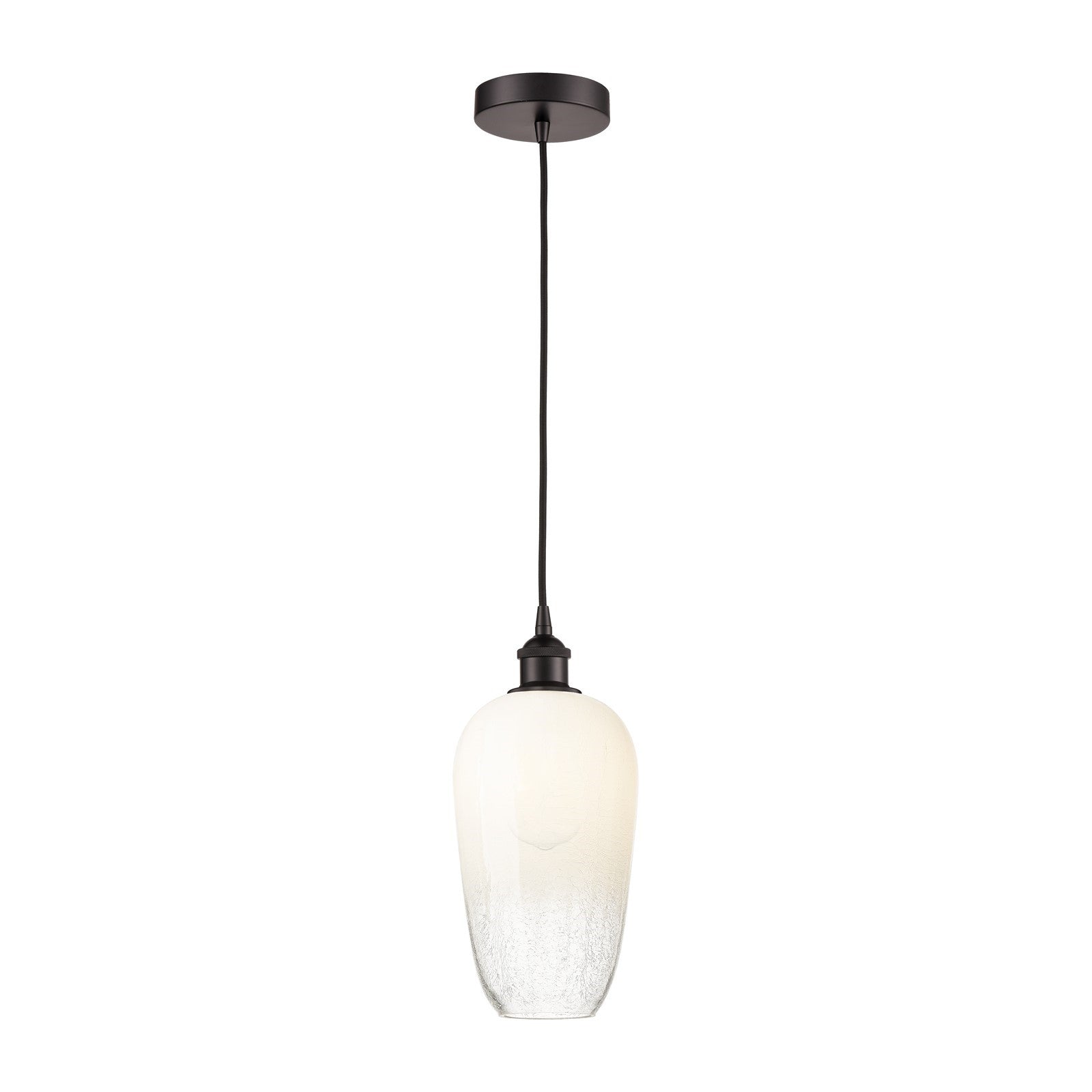 Innovations Brookhaven Flute 7in 1-Light Mini Pendant | Industrial Oil Rubbed Bronze Steel and Opal Glass | Kitchen Island & | Model 616-1P-OB-G484-7OP