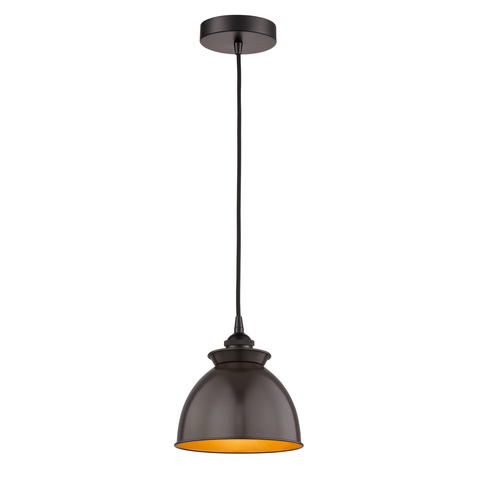 Innovations Adirondack 8.25in 1-Light Mini Pendant | Industrial Oil Rubbed Bronze Steel and Cast Brass Metal Shade | Kitchen | Model 616-1P-OB-M14-OB