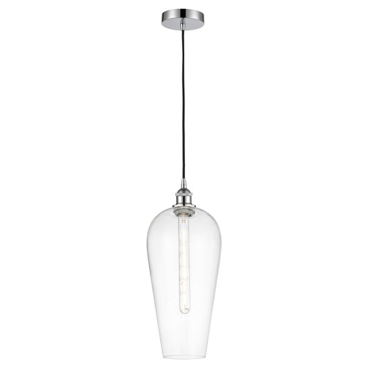 Innovations Chelsea 8in 1-Light Mini Pendant | Industrial Polished Chrome Steel and Clear Glass | Kitchen Island & Dining Room | Model 616-1P-PC-G456-8CL