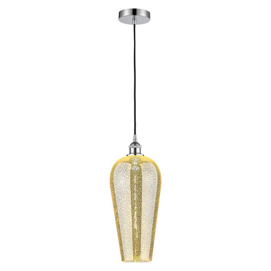 Innovations Chelsea 8in 1-Light Mini Pendant | Industrial Polished Chrome Steel and Mercury Glass | Kitchen Island & Dining | Model 616-1P-PC-G456-8ME