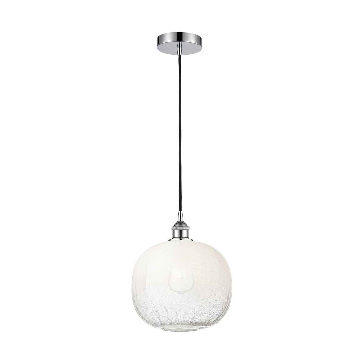 Innovations Brookhaven Sphere 10.5in 1-Light Mini Pendant | Industrial Polished Chrome and Opal Glass | Kitchen Island & | Model 616-1P-PC-G481-10OP