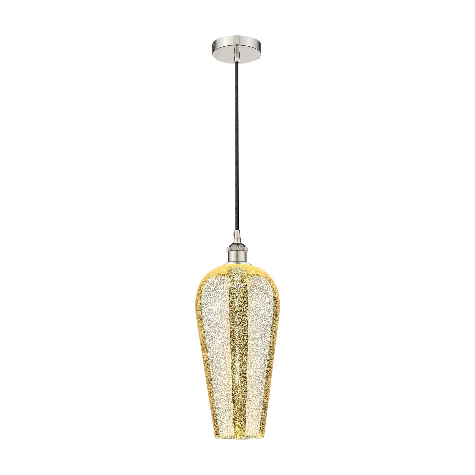Innovations Chelsea 8in 1-Light Mini Pendant | Industrial Polished Nickel Steel and Mercury Glass | Kitchen Island & Dining | Model 616-1P-PN-G456-8ME
