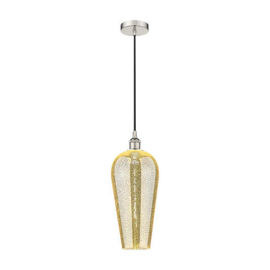 Innovations Chelsea 8in 1-Light Mini Pendant | Industrial Polished Nickel Steel and Mercury Glass | Kitchen Island & Dining | Model 616-1P-PN-G456-8ME