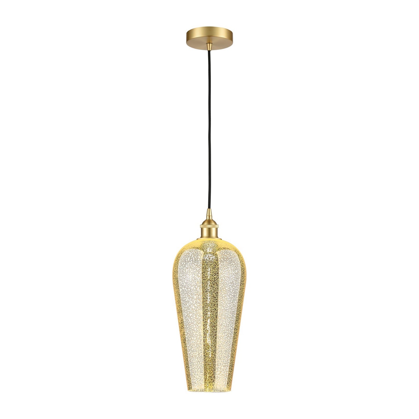 Innovations Chelsea 8in 1-Light Mini Pendant | Industrial Satin Gold Steel and Mercury Glass | Kitchen Island & Dining Room | 8 | Model 616-1P-SG-G456-8ME