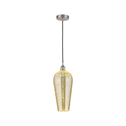 Innovations Chelsea 8in 1-Light Mini Pendant | Industrial Brushed Satin Nickel and Mercury Glass | Kitchen Island & Dining Room | Model 616-1P-SN-G456-8ME