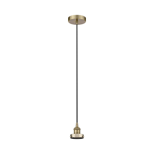 Innovations Lighting Edison 1-Light Mini Pendant | Industrial Antique Brass Steel and Cast Brass | Kitchen Island & Dining Room Accent | Model 616-1PH-AB