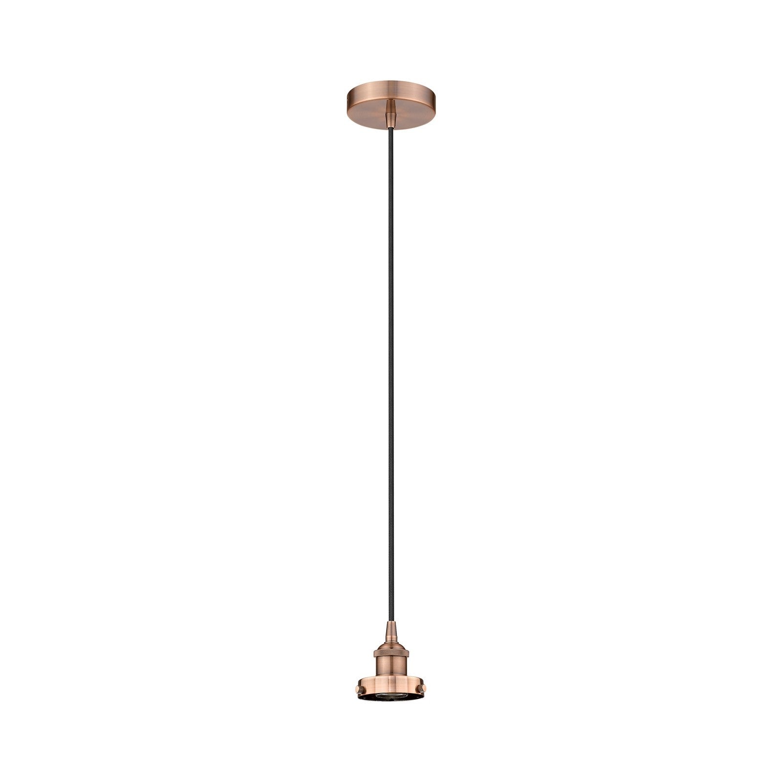 Innovations Lighting Edison 1-Light Mini Pendant | Industrial Antique Copper Steel and Cast Brass | Damp-Rated Kitchen Island & Dining | Model 616-1PH-AC