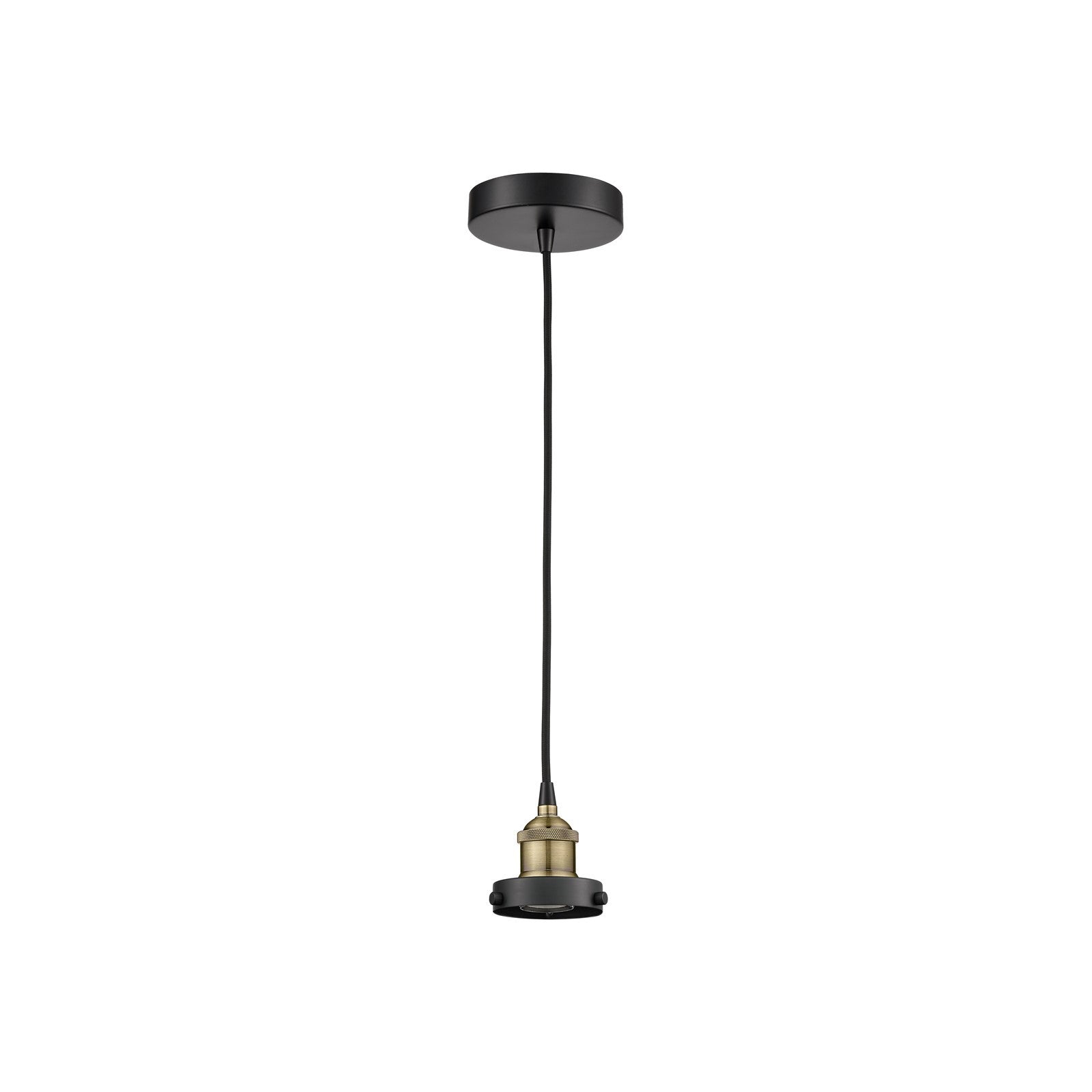 Innovations Lighting Edison 1-Light 4.75in Mini Pendant | Industrial Black Antique Brass Steel and Cast Brass | Kitchen Island & | Model 616-1PH-BAB