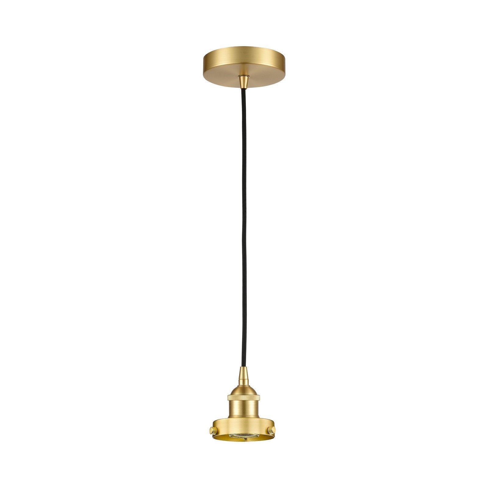 Innovations Lighting Edison 4.75in 1-Light Mini Pendant | Industrial Satin Gold Steel and Cast Brass | Kitchen Island & Dining Room | Model 616-1PH-SG