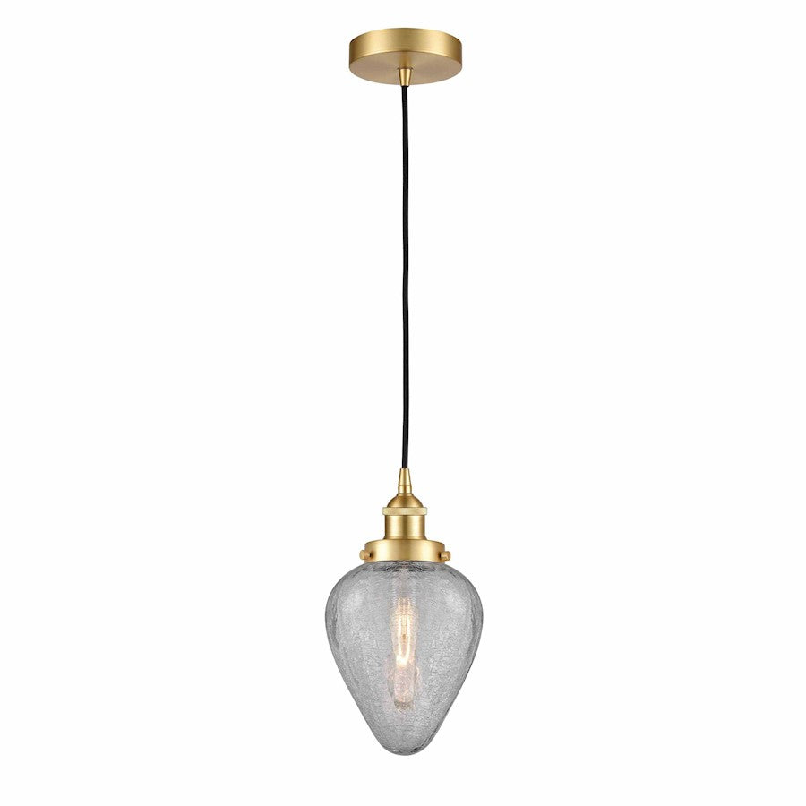 Innovations Geneseo 1Lt 6" Cord Mini Pendant, Gold/Clear