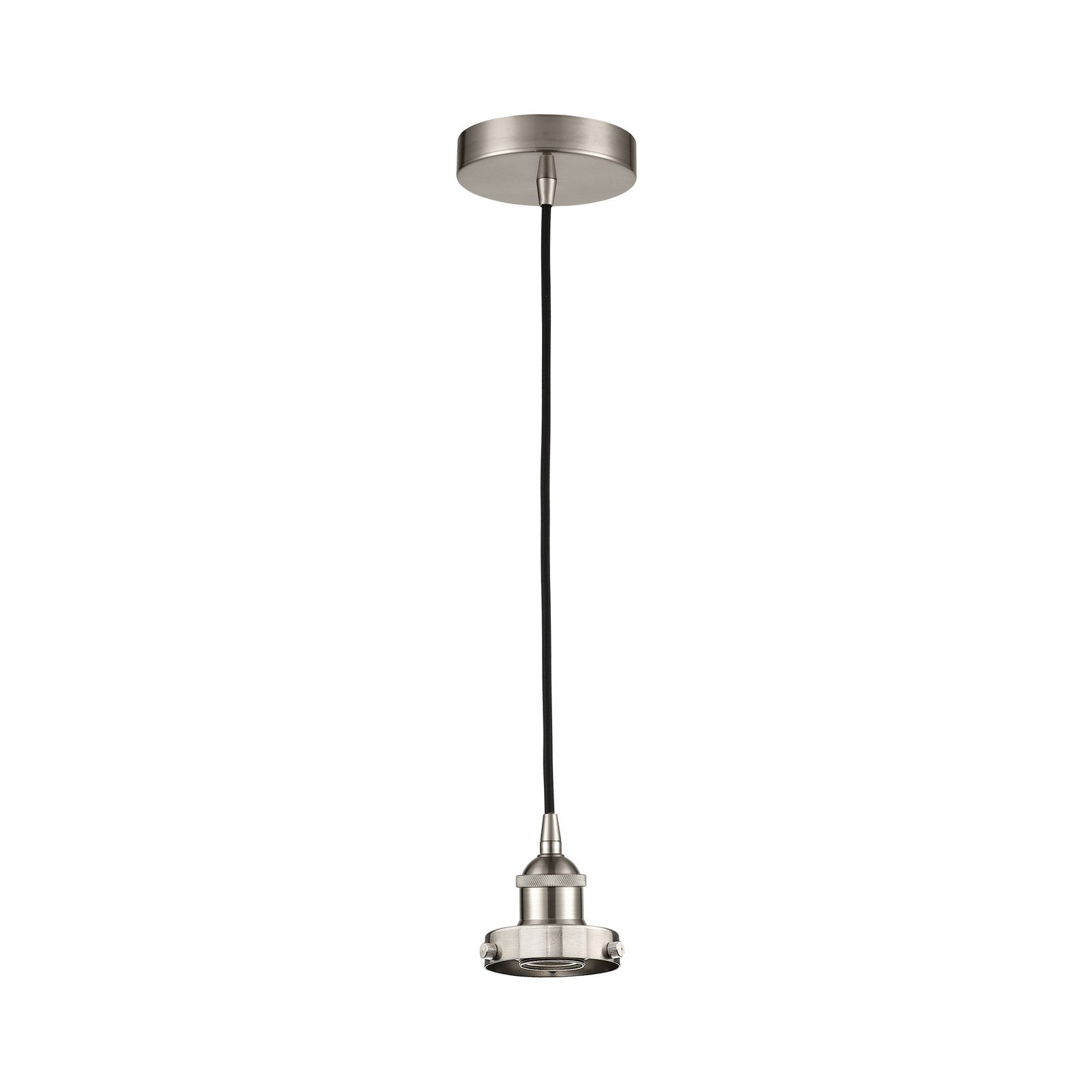 Innovations Lighting Edison 1-Light Mini Pendant | Industrial Farmhouse Satin Nickel Steel and Cast Brass | Kitchen Island & Dining | Model 616-1PH-SN