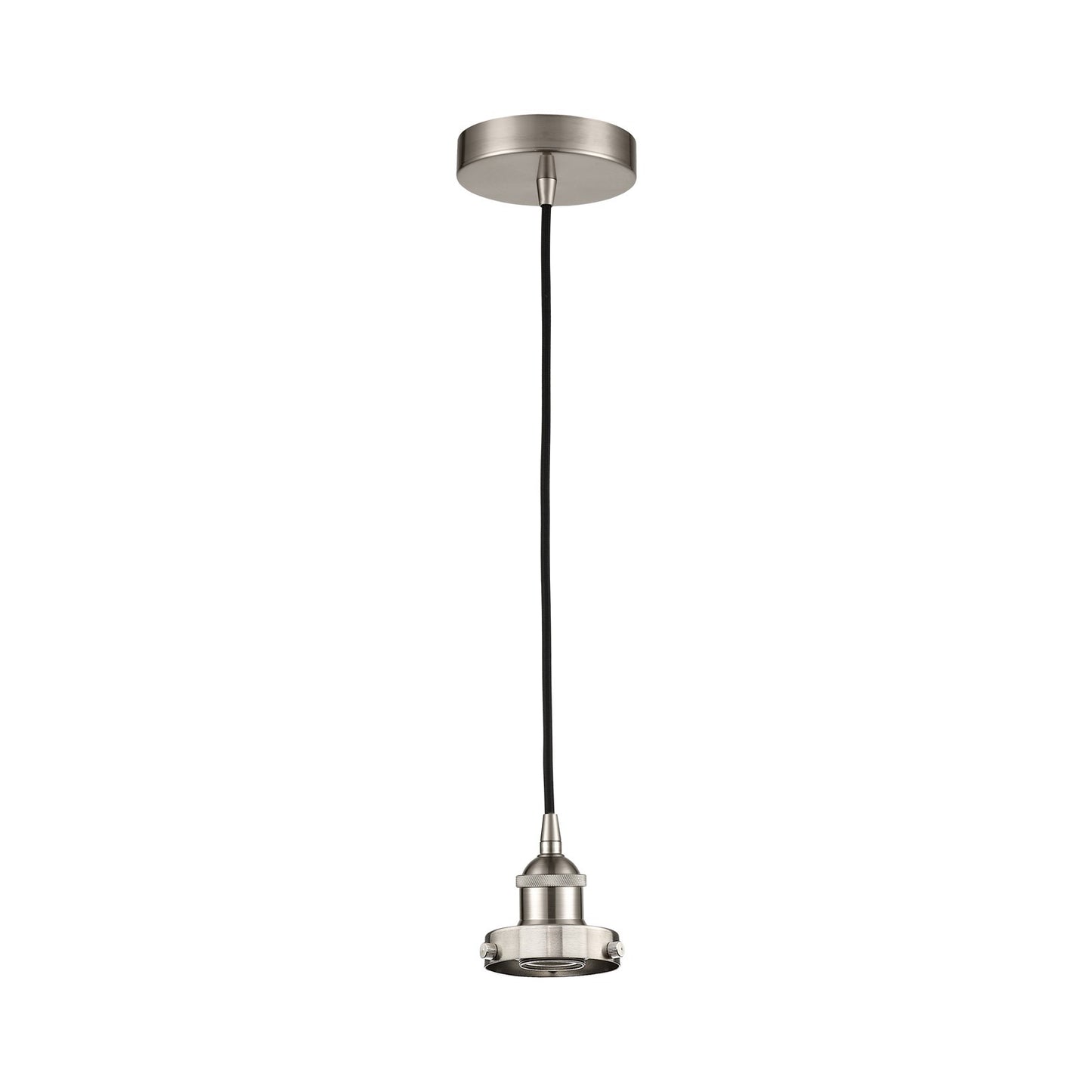 Innovations Lighting Edison 1-Light Mini Pendant | Industrial Farmhouse Satin Nickel Steel and Cast Brass | Kitchen Island & Dining | Model 616-1PH-SN