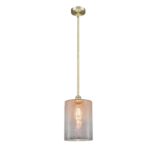 Innovations Cobbleskill 9in 1-Light Mini Pendant | Industrial Antique Brass and Mercury Glass | Kitchen Island & Dining Room | 9 | Model 616-1S-AB-G116-L