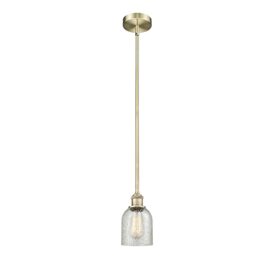 Innovations Caledonia 5in 1-Light Mini Pendant | Industrial Antique Brass Steel and Mica Glass | Kitchen Island & Dining Room | 5 x | Model 616-1S-AB-G259