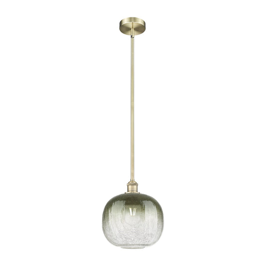 Innovations Brookhaven Sphere 10.5in 1-Light Mini Pendant | Industrial Antique Brass and Slate Glass | Kitchen Island & Dining | Model 616-1S-AB-G481-10SL