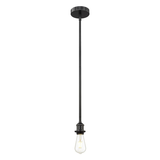 Innovations Lighting Edison 2in 1-Light Mini Pendant | Contemporary Matte Black Steel | Kitchen Island & Dining Room | Damp Rated | Model 616-1S-BK