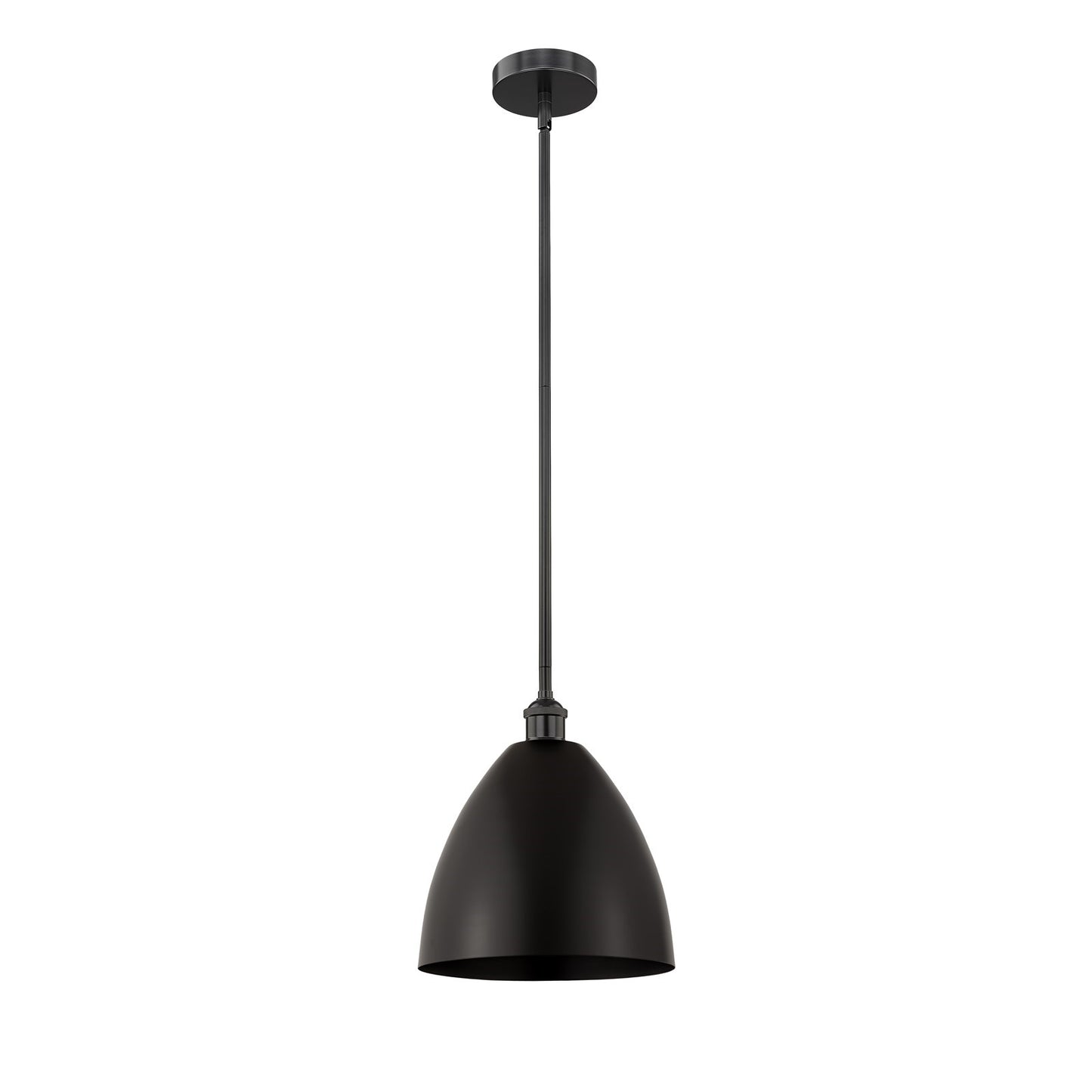 Innovations Bristol 12in 1-Light Mini Pendant | Industrial Matte Black Metal | Kitchen Island & Dining Room | 12 x 12 x | Model 616-1S-BK-MBD-12-BK-LED